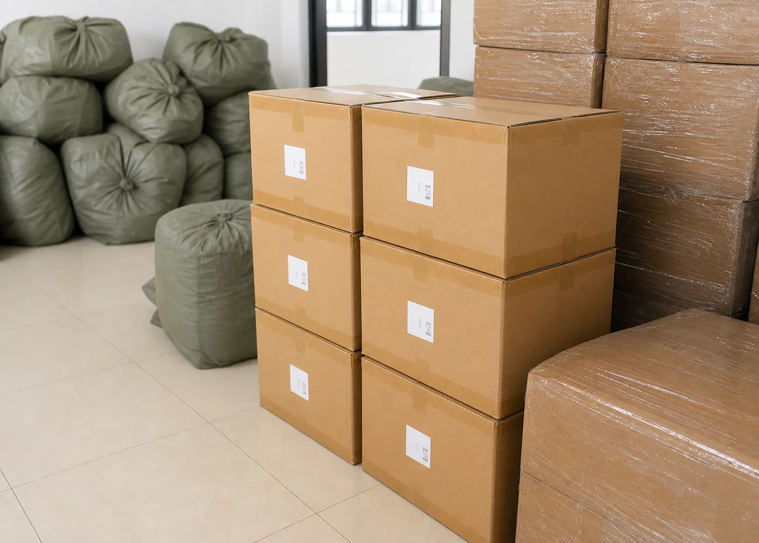 AI-retouched promotional scene of supplier storage conditions